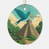 GUATEMALA TIKAL PETEN Retro poster Keramisch Ornament (Links)