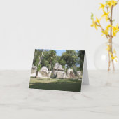 Guatemala Tikal Ruines Carte de voeux (Fleur jaune)
