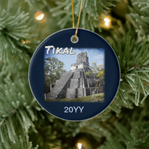 Guatemala Tikal Ruins Temple Keramisch Ornament