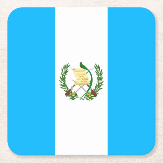 Guatemala Vierkante Kartonnen Onderzetter (Voorkant)