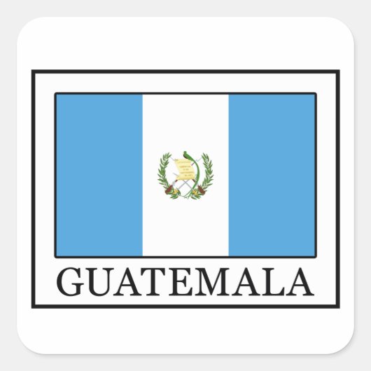 Guatemala Vierkante Sticker (Voorkant)