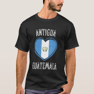Guatemala Vlag Hart Antigua Stad T-shirt
