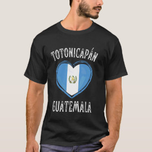 Guatemala Vlag Hart Totonicapan Stad T-shirt