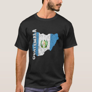 Guatemala Vlag Landkaart Guatemalteekse wortels Gu T-shirt