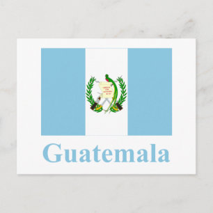 Guatemala vlag met naam briefkaart