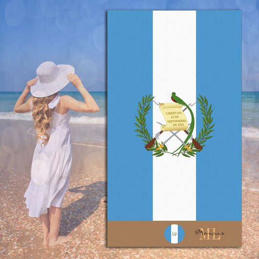 Guatemala vlag & monogram / strandlaken