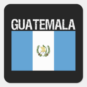 Guatemala, vlag van Guatemala Vierkante Sticker