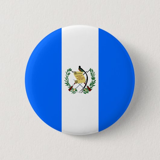 Guatemala - Vlag van hoge kwaliteit Ronde Button 5,7 Cm (Voorkant)