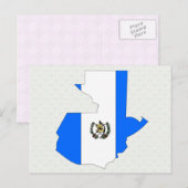 Guatemala - Vlagkaart - volledige grootte Briefkaart (Voorkant / Achterkant)