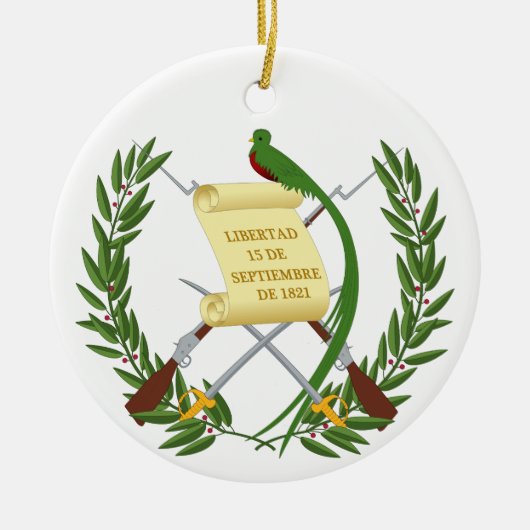 Guatemala wapenstilstand keramisch ornament (Voorkant)