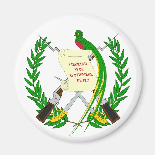 Guatemala Wapenstoofpot Magnet Magneet (Voorkant)