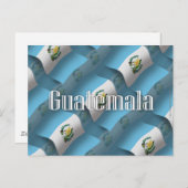 Guatemala Waving Flag Briefkaart (Voorkant / Achterkant)