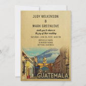 Guatemala Wedding Invitation  Middeleeuwen Kaart (Voorkant)