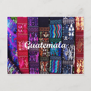 Guatemalaanse textielontwerpen briefkaart
