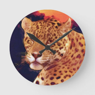 Guatemalan Jaguar Wildlife Wall Clock Ronde Klok