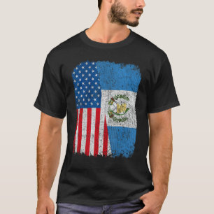 Guatemalteekse Amerikaanse vlag Half Verenigde Sta T-shirt