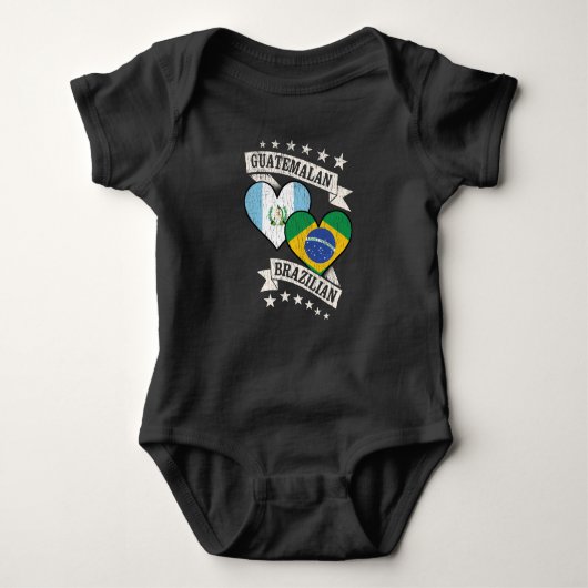 Guatemalteekse Braziliaanse hartvlaggen Guatemala Romper (Voorkant)