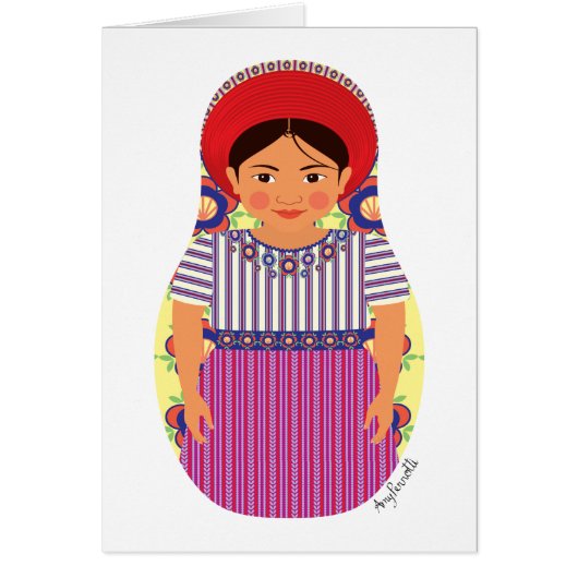 Guatemalteekse Matryoshka Kaart (Voorkant)