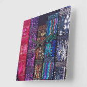 Guatemalteekse textieldesign vierkante klok (Hoek)