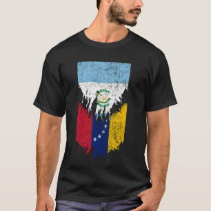 Guatemalteekse Venezolaanse vlaggen scheurden Guat T-shirt