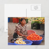 Guatemalteekse verkoper op de markt briefkaart (Voorkant / Achterkant)