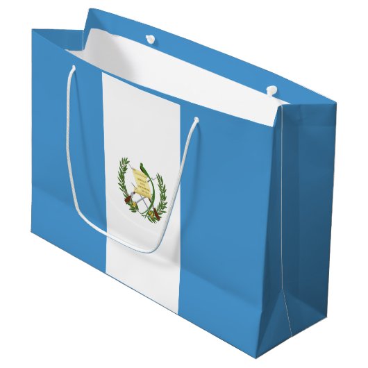Guatemalteekse vlag groot cadeauzakje (Voorkant Gekanteld)