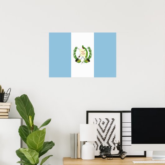 Guatemalteekse vlag poster (Thuiskantoor)