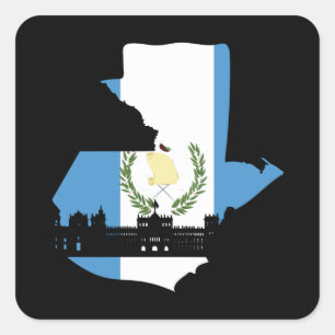 Guatemalteekse vlag vierkante sticker
