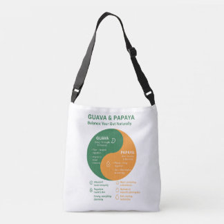 Guava en Papaya: de Yin en Yang van de spijsverter Crossbody Tas