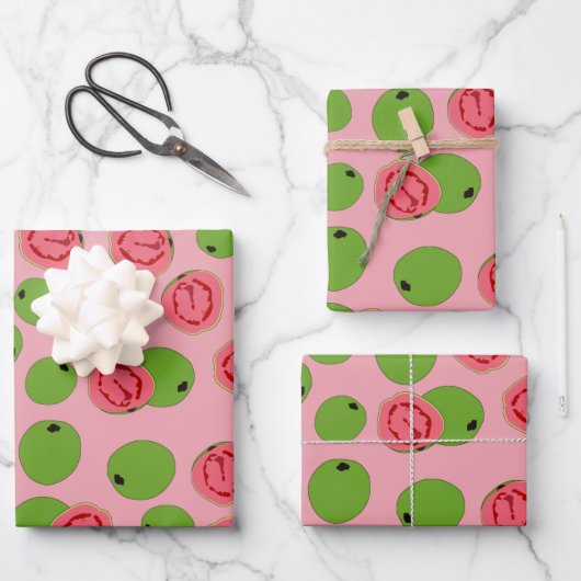 Guava Fruit Pattern Inpakpapier Vel (Voorkant)