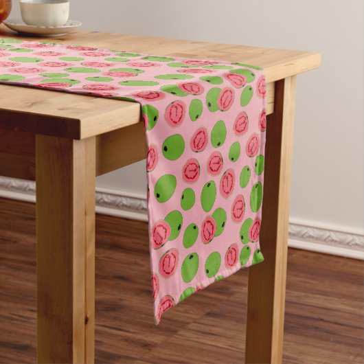 Guava Fruit Pattern Lange Tafelloper (Voorbeeld)