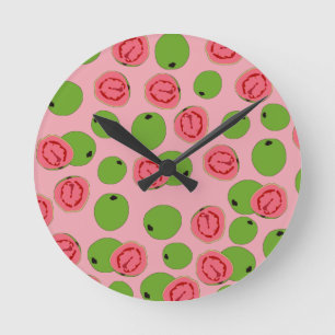 Guava Fruit Pattern Ronde Klok