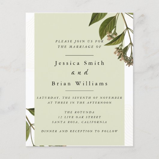 Guava Leaf Wedding Flyer (Voorkant)