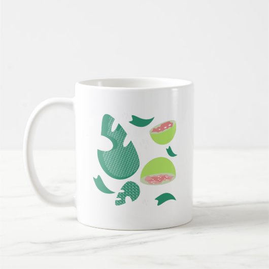 Guave Roze Groene Vrucht Koffiemok (Links)