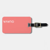 Guave roze kleur naam bagagelabel (Voorkant horizontaal)