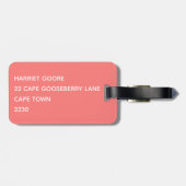 Guave roze kleur naam bagagelabel (Achterkant horizontaal)