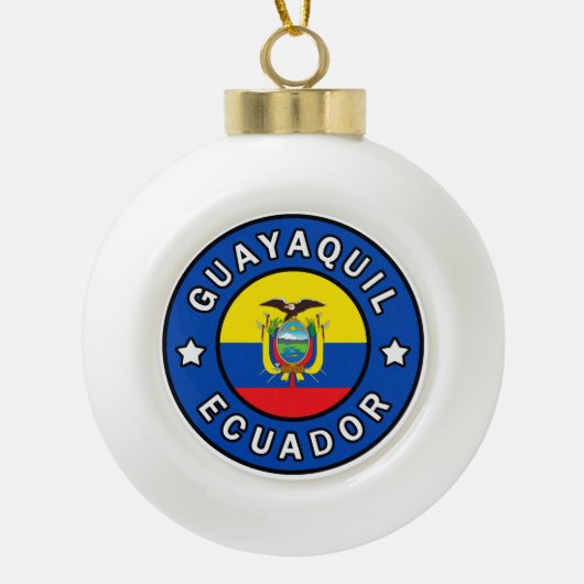 Guayaquil Ecuador Keramische Bal Ornament (Voorkant)