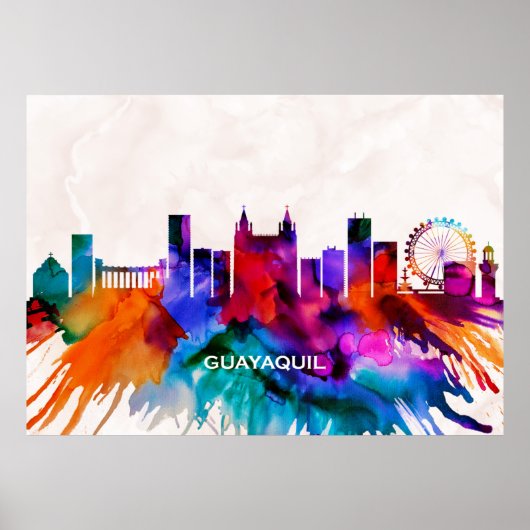 Guayaquil Skyline Poster (Voorkant)