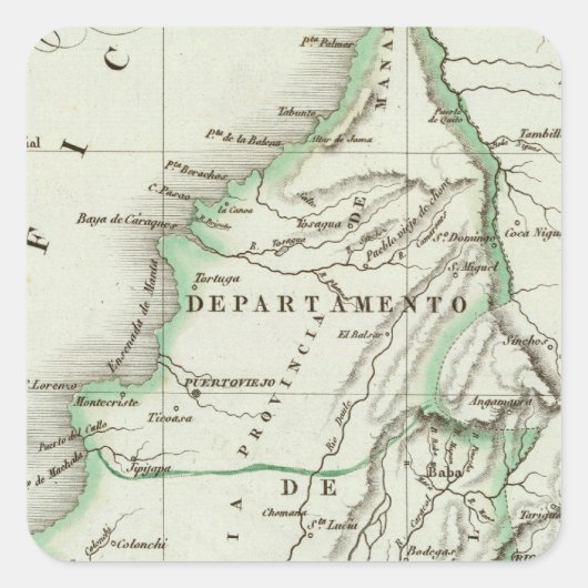 Guayaquil Vierkante Sticker (Voorkant)