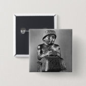 Gudea, Prins van Lagash Vierkante Button 5,1 Cm (Voorkant /achterkant)