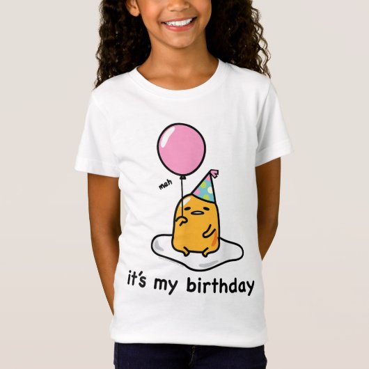 Gudetama "C'est mon anniversaire" T-shirt Tee - sh (Devant)