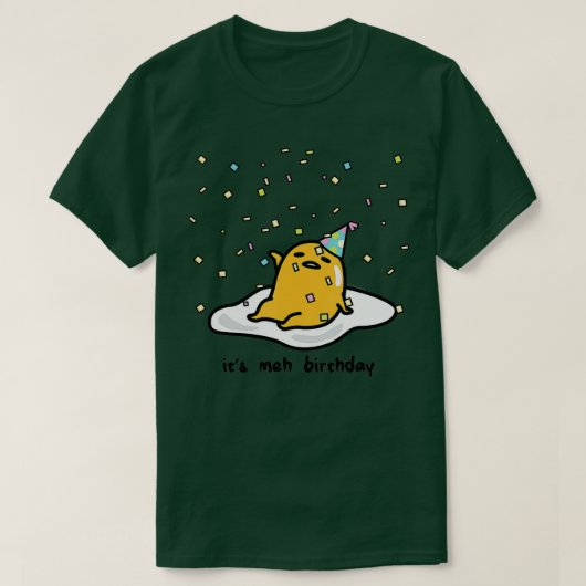 Gudetama the Lazy Egg is mijn geboortedag Confetti T-shirt (Design voorkant)