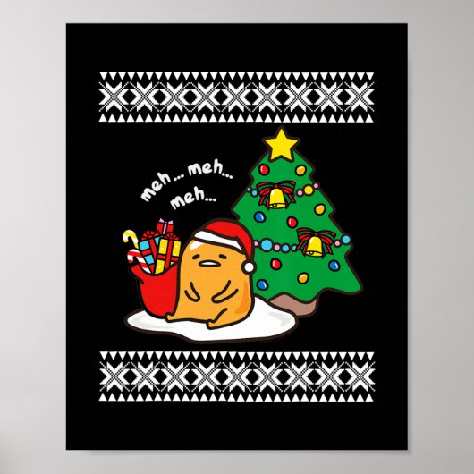 Gudetama Ugly KerstSweater T-shirt Poster (Voorkant)