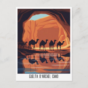 Guelta d'Archei Tsjaad Reizen Briefkaart