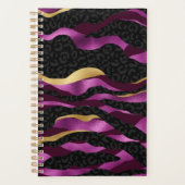 Guépard Violet Noir Motif Léopard Noir (Devant)