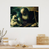 Guercino - God de vader en de engel - 1620 Poster (Keuken)