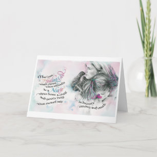 Guérir Dieu/Infirmière, Carte de voeux pliée, 5"x7