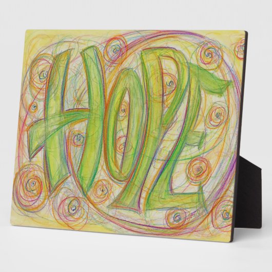 Guérir l'espoir Mot inspirant Art Imprimer Plaques (Côté)