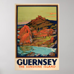 Guernesey, l'Île Ensolleillée Affiche de Voyage