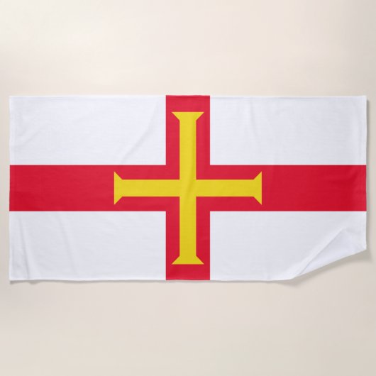 Guernsey flag Beach Towel Strandlaken (Voorkant)